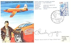 General Charles Chuck Yeager USAF RARE Hand Signed Flown FDC