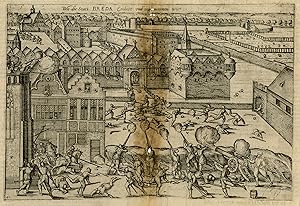 Antique Print-Taking of Breda by Malcontents in 1581-80 years war-Hogenberg-1581