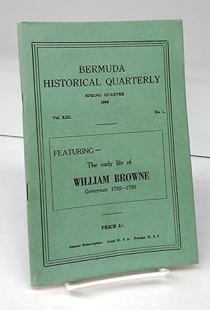 Bermuda Historical Quarterly, Spring Quarter, 1956