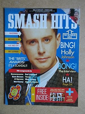 Smash Hits. 22 February-7 March 1989.