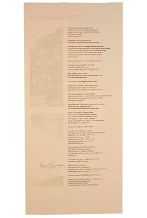 A Village Life (Signed Broadside)