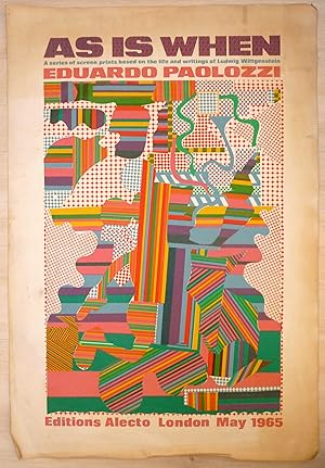 A very large poster advertising Eduardo Paolozzi's 'As Is When: A series of screen prints based o...