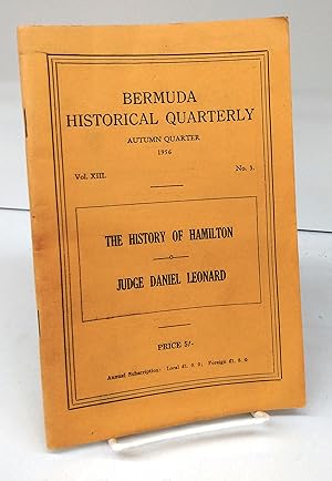 Bermuda Historical Quarterly, Autumn Quarter, 1956