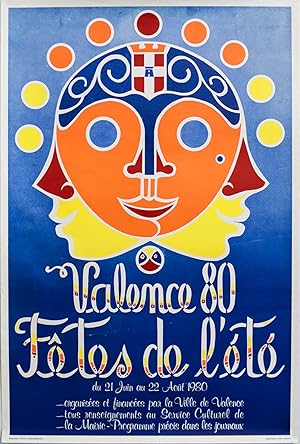 1980 French Exhibition Poster - Valence 80 Fêtes de L'Été, Michel André Martin