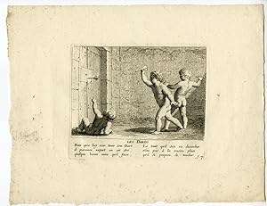 Antique Master Print-CHILDREN-PLAY-GAMES-DARDS-Bouzonet-Stella-1657