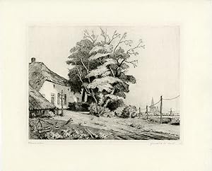 Antique Master Print-ROSMALEN-RURAL-LANDSCAPE-de Laat-20th c.