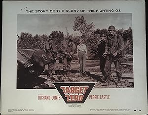 Target Zero Complete Lot of Seven Lobby Cards 1955 Richard Conte, Peggie Castle!