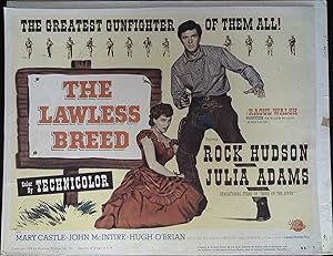 The Lawless Breed Lot of Three Lobby Cards 1953 Rock Hudson, Julie Adams!