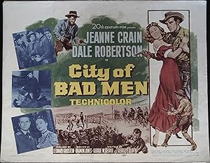 City of Bad Men Lot of Seven Lobby Cards 1953 Jeanne Crain, Dale Robertson!