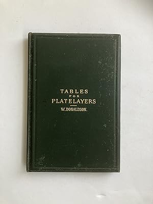 TABLES FOR PLATELAYERS Compiled from the Formulae in the Work on Switches and Crossings.