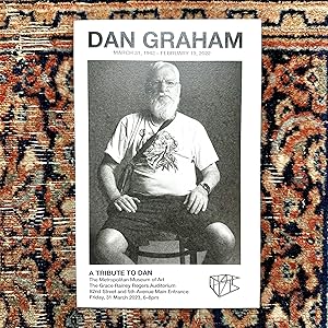 Memorial card for Dan Graham