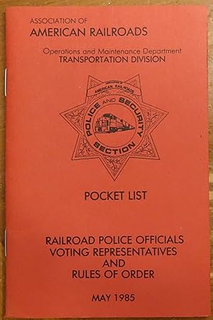 Association of American Railroads: Police and Security Section - Pocket List