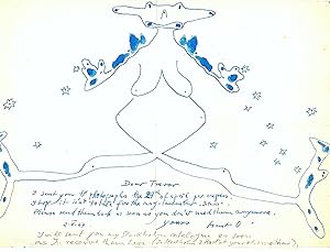 OPPENHEIM, MÉRET. ORIGINAL ART in an Autograph Letter Signed