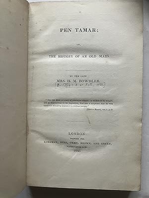 PEN TAMAR or The History of an Old Maid