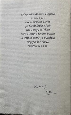 A collection of three extremely rare clandestine pamphlets with poetry by Rimbaud, printed in occ...
