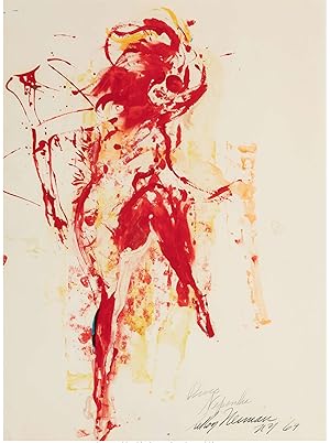 LEROY NEIMAN~ ORIGINAL PAINTING TITLED 'DISCO', STUNNING FRAME, SIGNED & DATED
