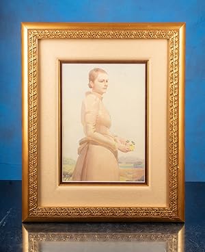Original Watercolor Portrait of Beatrix Potter as a young woman