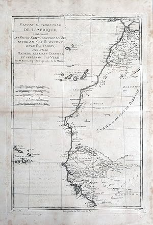 [WEST AFRICA] Partie occidentale de l'Afrique, contenant les pays et etats voisins de la côte, e...