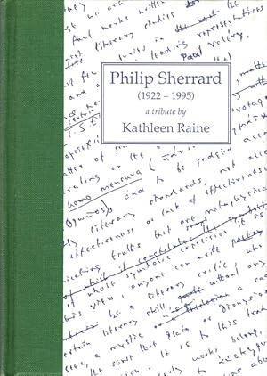 Philip Sherrard (1922-1995) A Tribute.
