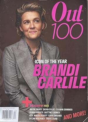 Out Magazine, December 2023, Brandi Carlisle Cover, Out 100