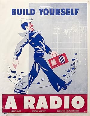1946 American Navy Poster, Build Yourself a Radio