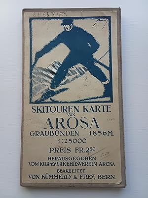 Skitouren Karte von Arosa Graubunden 1856M. 1:25000 (Ski map)