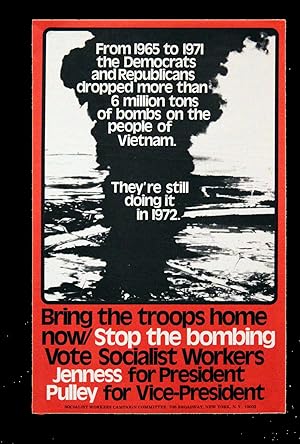Stop the Bombing. Vote Socialist Workers