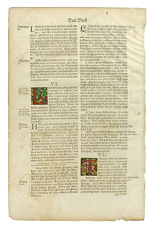 Illuminated Bible page from Biblia Dast ist: Die gantze Heilige Schrifft