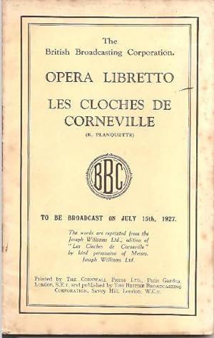 Opera Libretto Les Cloches De Cornevillw