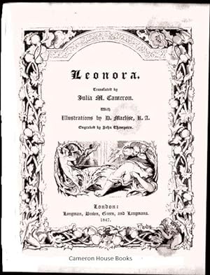 Leonora. Translated [with a 4pp Preface] by Julia M. Cameron