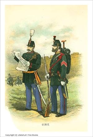 [Dutch Military Uniforms] Genie (caption title). [ORIGINAL CHROMOLITHOGRAPH PRINT].