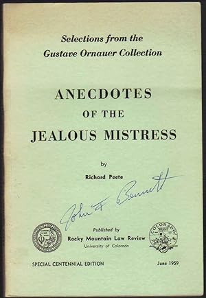 Selections from the Gustave Ornauer Collection; Ancedotes of the Jealous Mistress