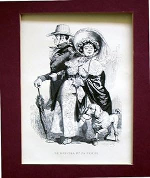 Le Rentier et Sa Femme. Wood Engraving
