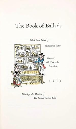 THE BOOK OF BALLADS. The Artist's Copy