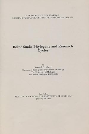 Boine Snake Phylogeny and Research Cycles.