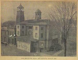 Old Ellicott Hall at Batavia, New York, built 1802.