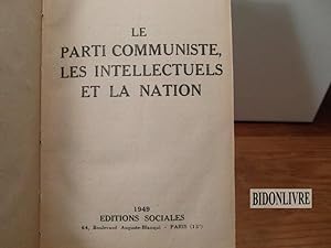 Le parti communiste, les intellectuels et la nation