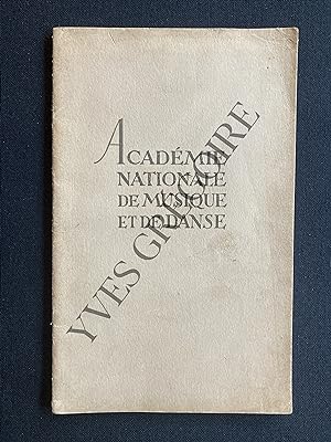 LE VAISSEAU FANTOME-PROGRAMME ACADEMIE NATIONALE DE MUSIQUE ET DE DANSE-MARDI 19 AVRIL 1938