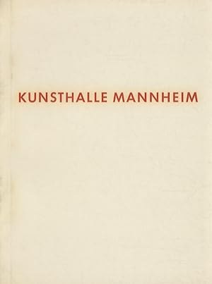 Kunsthalle Mannheim. Verzeichnis der Gemäldesammlung.