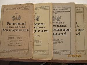 Les Cahiers de la Guerre, Etudes Militaires, de Delandre - N° 1 à 13 - I & II : Pourquoi nous ser...