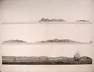 View of the City of Ten-Tchoo from the anchorage of the Hindostan in the Strait of Mi-A-Tau beari...