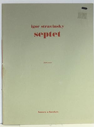 Septet; 1953; for Clarinet, Horn, Bassoon, Piano, Violin, Viola and Violoncello.
