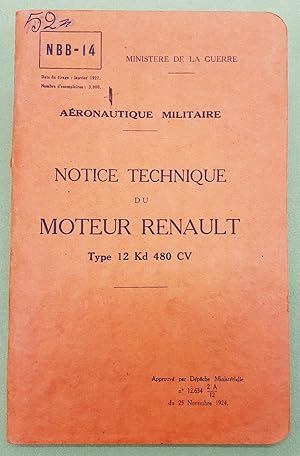 Notice Technique Du Moteur Renault Type 12Kd 480 Cv