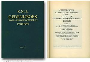 Gedenkboek Korps Beroepsofficieren van het Koninklijk Nederlands-Indonesisch Leger, 1940-1950. Be...