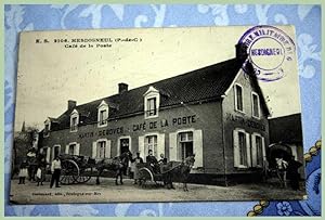 Carte Postale Ancienne - E.S. 2106. HESDIGNEUL (P.DE.C). Café de la Poste. Cachet Commissaire Mil...