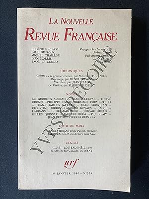 LA NOUVELLE REVUE FRANCAISE-N°324-1 JANVIER 1980
