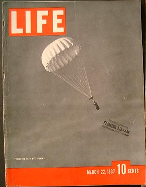 Life Magazine March 22, 1937 - Cover: Parachute Test with Dummy
