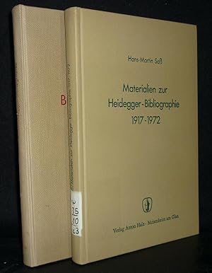 Heidegger-Bibliographie. [2 Bände]. Von Hans-Martin Saß. - Band 1: Heidegger-Bibliographie. - Ban...