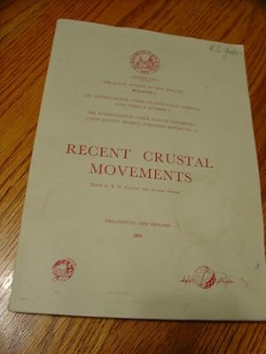 Recent Crustal Movements; Papers Presented at the International Symposium on Recent Crustal Movem...