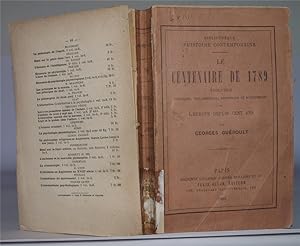 LE CENTENAIRE DE 1789, EVOLUTION POLITIQUE, PHILOSOPHIQUE, ARTISTIQUE ET SCIENTIFIQUE DE L'EUROPE...